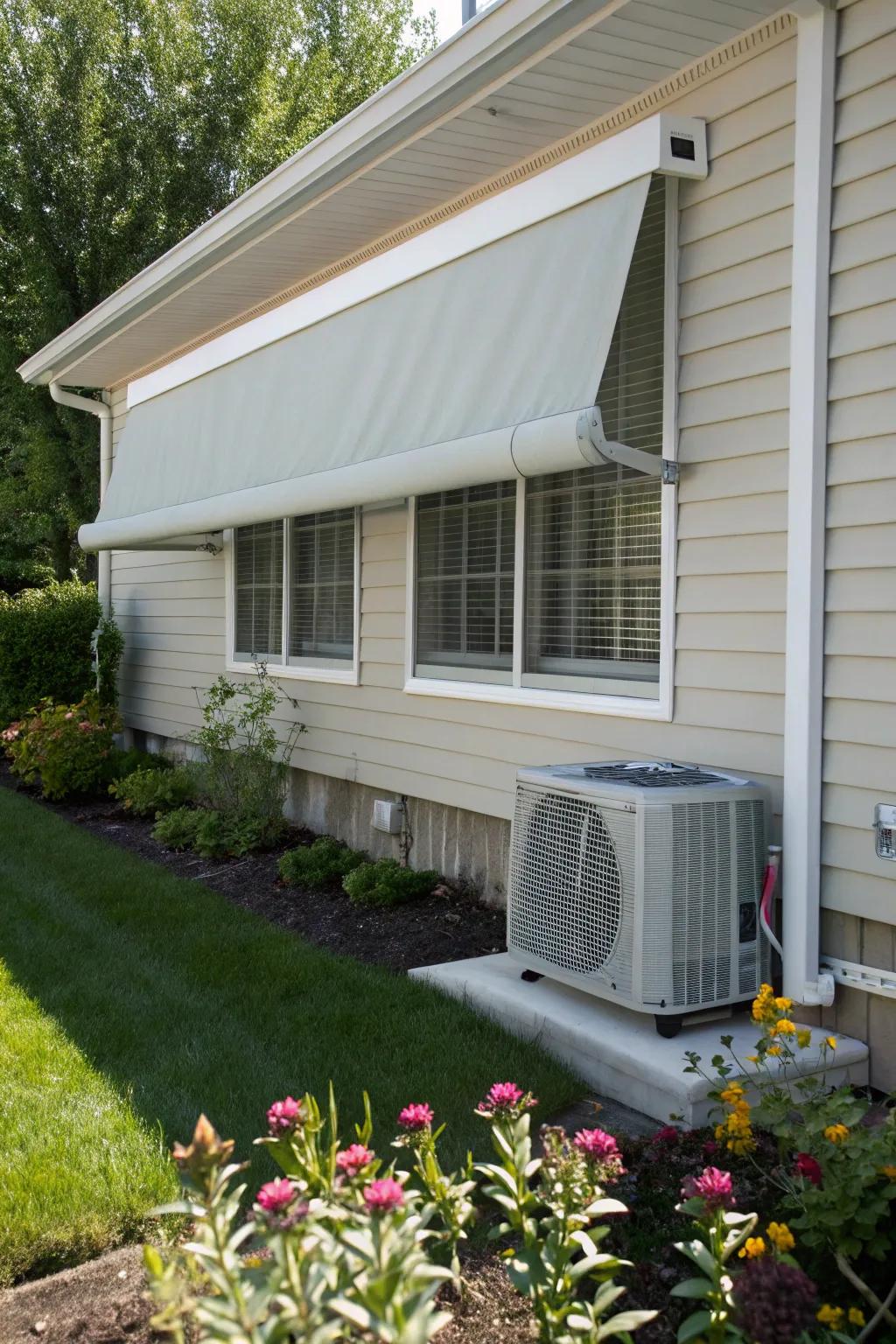 Modifiable open-air shutters offer pliable shade and privacy.
