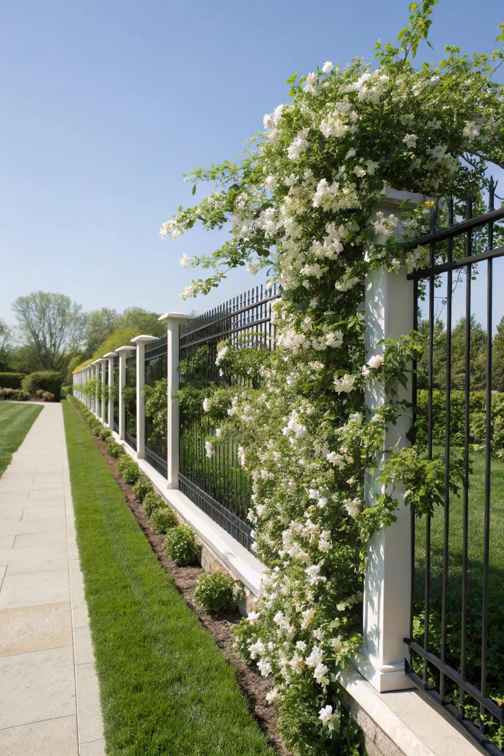 Enhance boundaries with a stylish blossom barrier extension.