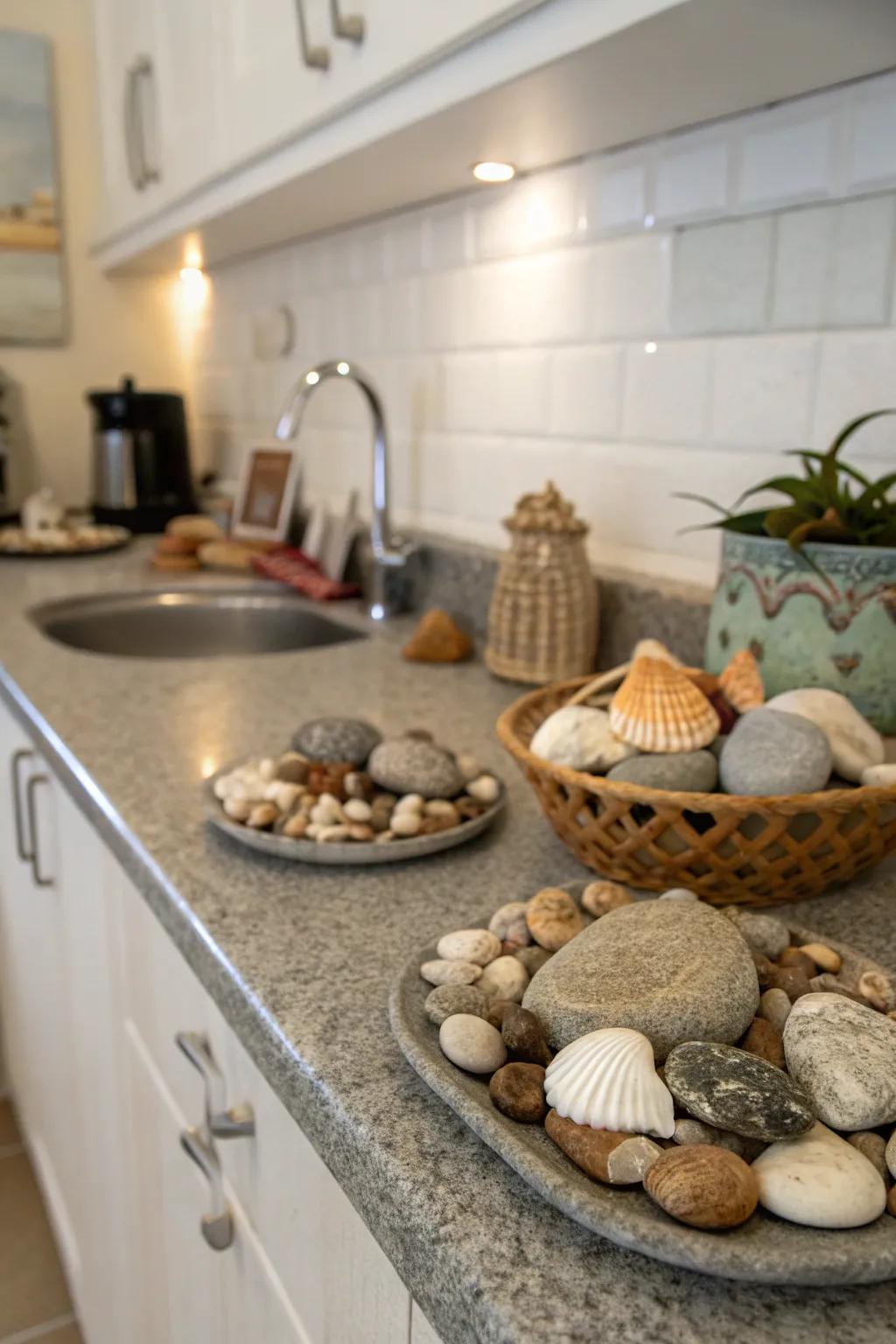 Natural elements add an organic touch to your vignette.