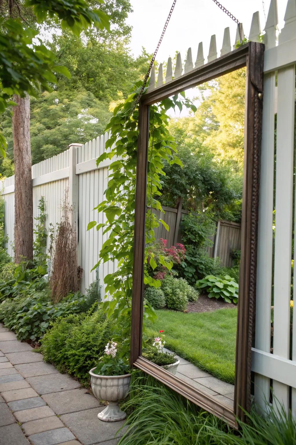 Reflectors can visually amplify your backyard and contribute intrigue.