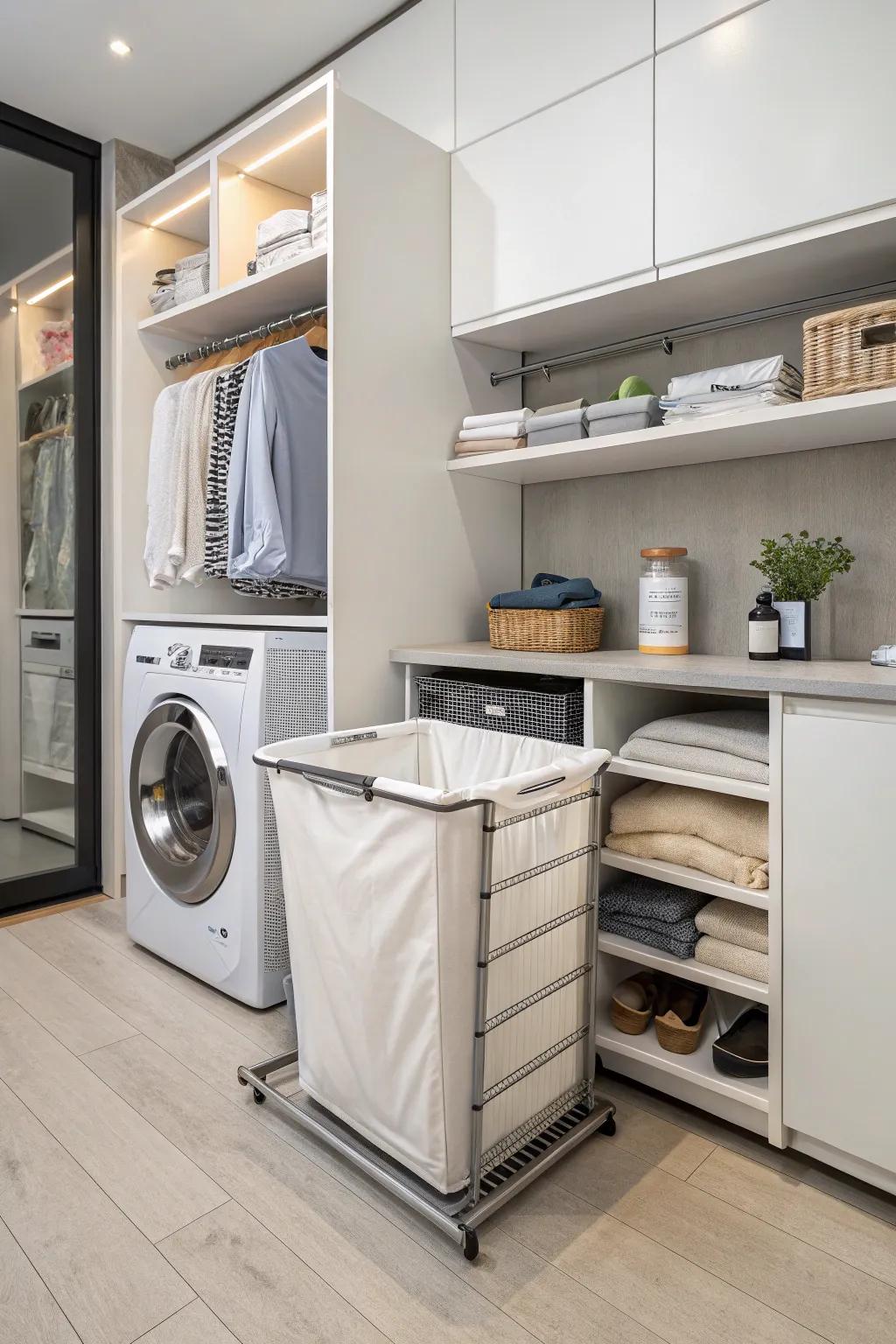 Innovative storage options can help keep items hidden away.