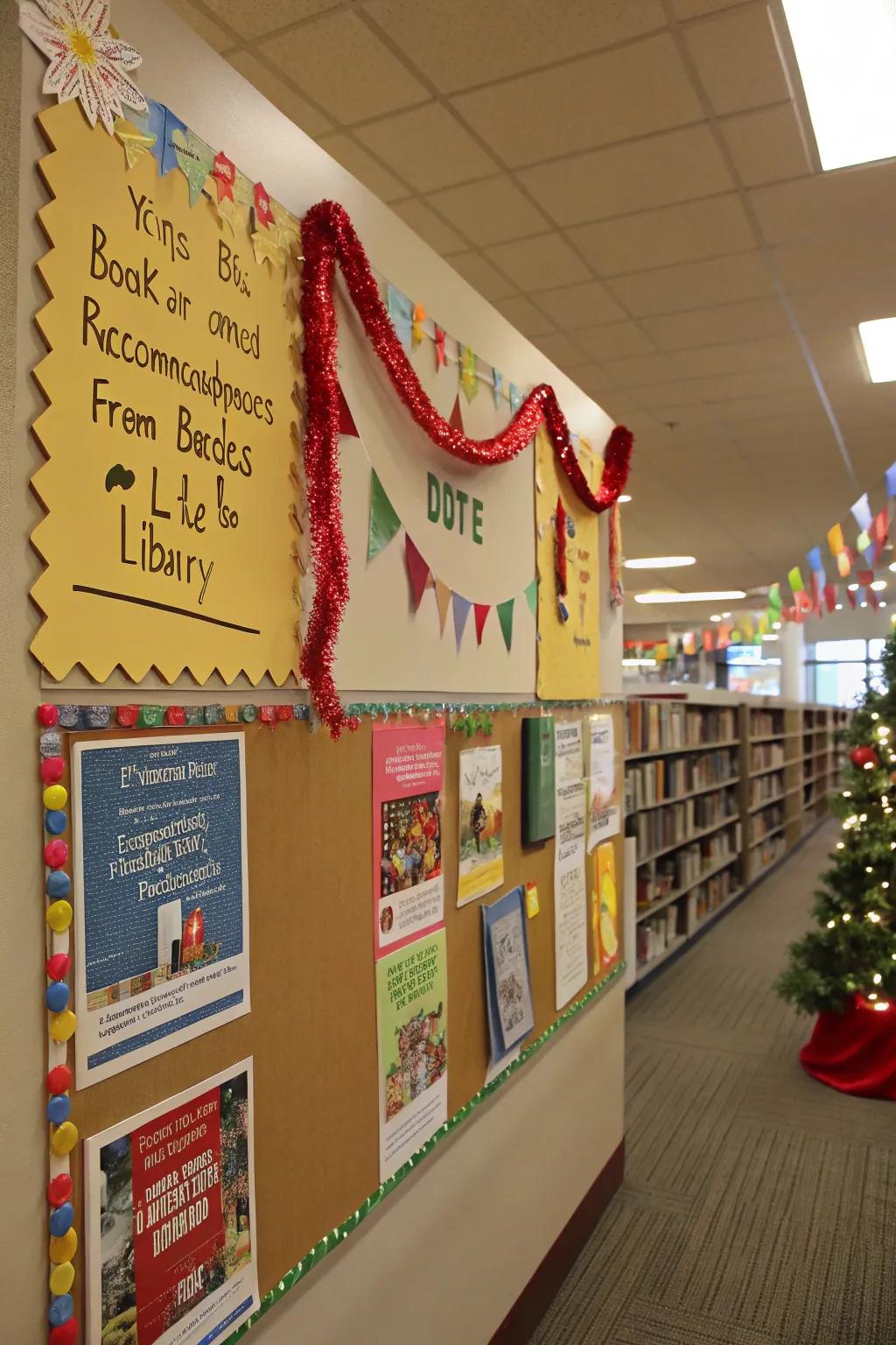 Exhibit the library’s holiday essence with Celebratory Notice Boards.