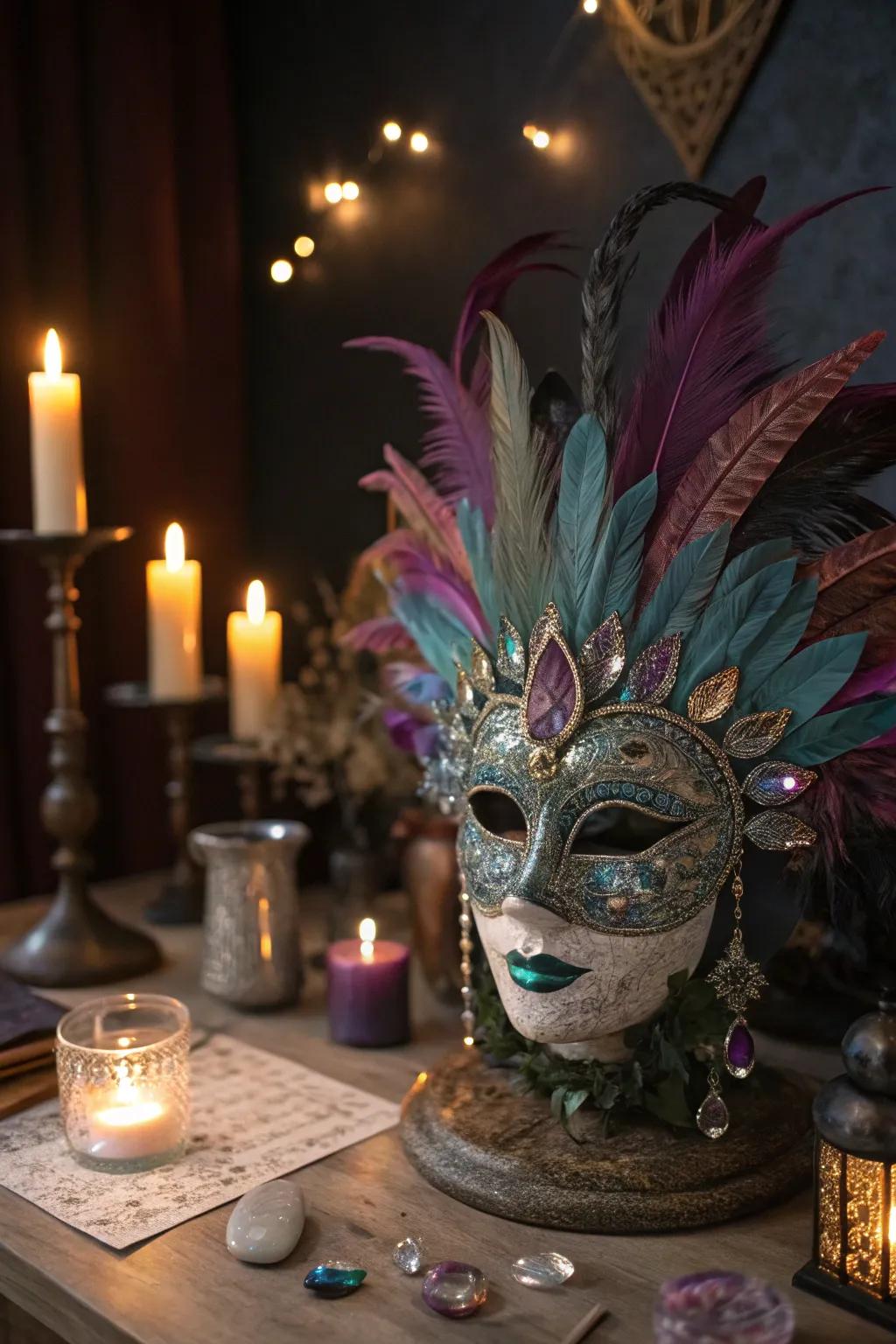 A mystical mask artwork enchanting with otherworldly charm.