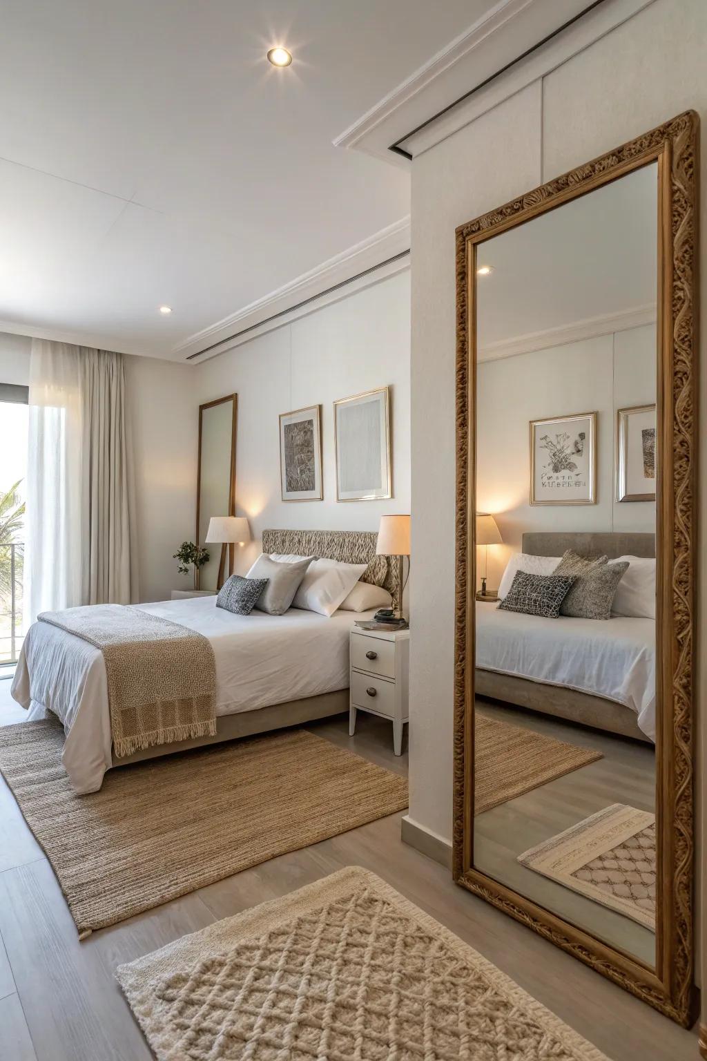 Mirrors with minimalist frames add subtle elegance to any decor style.