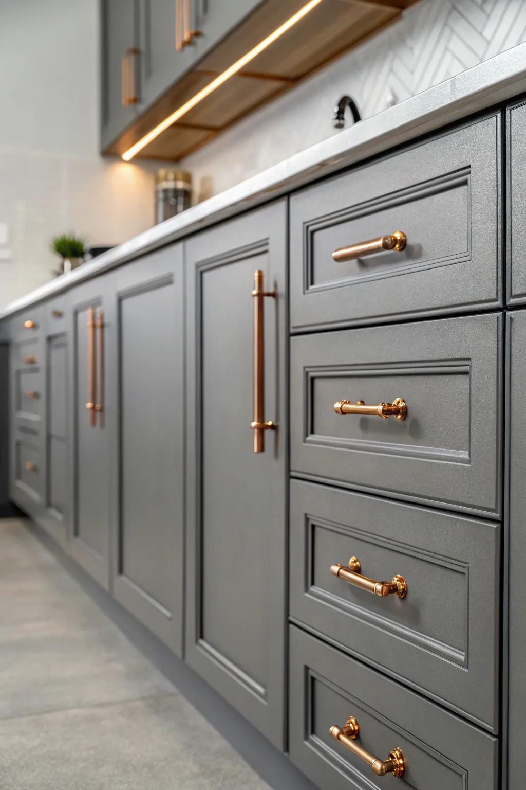 Introduce opulence through eclectic metallic highlights.