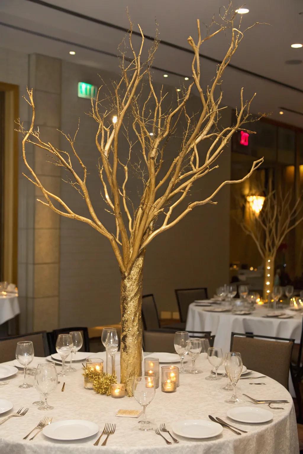 Stunning centerpieces becoming the focal point of the table.