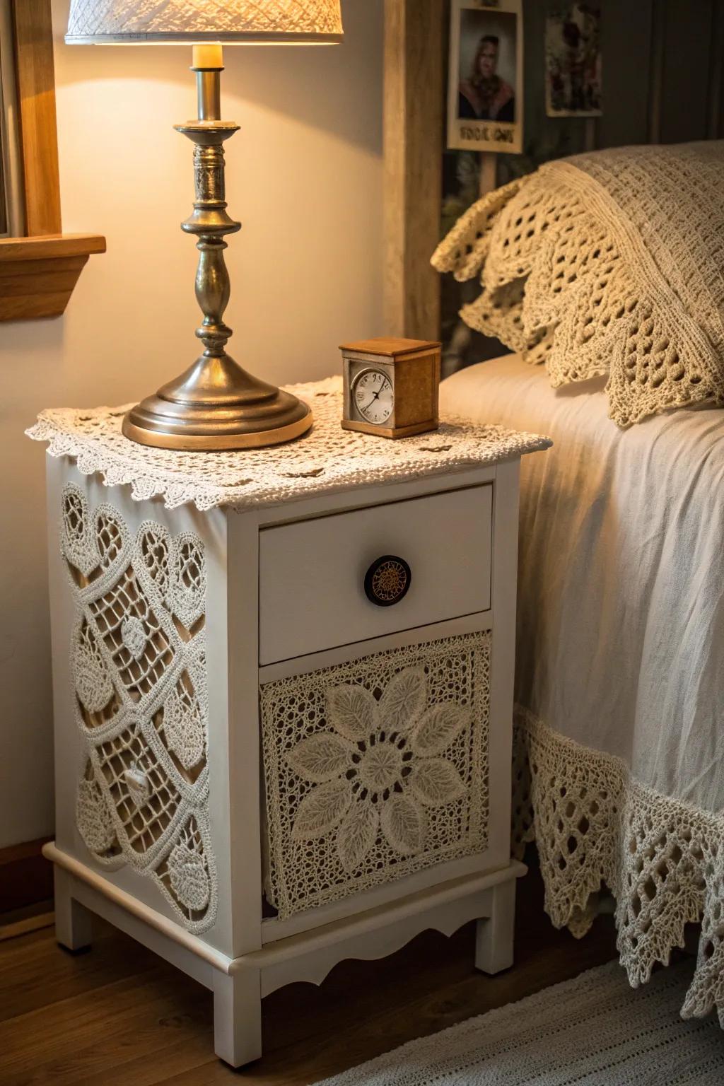 Crochet covers offer unique, handcrafted texture.