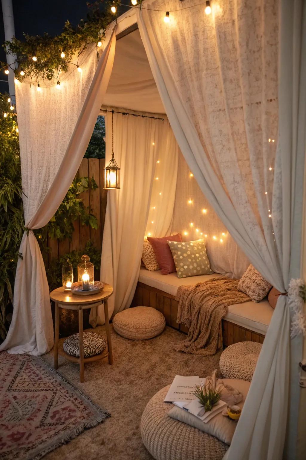 A hidden nook offering a private retreat for moments of solitude.