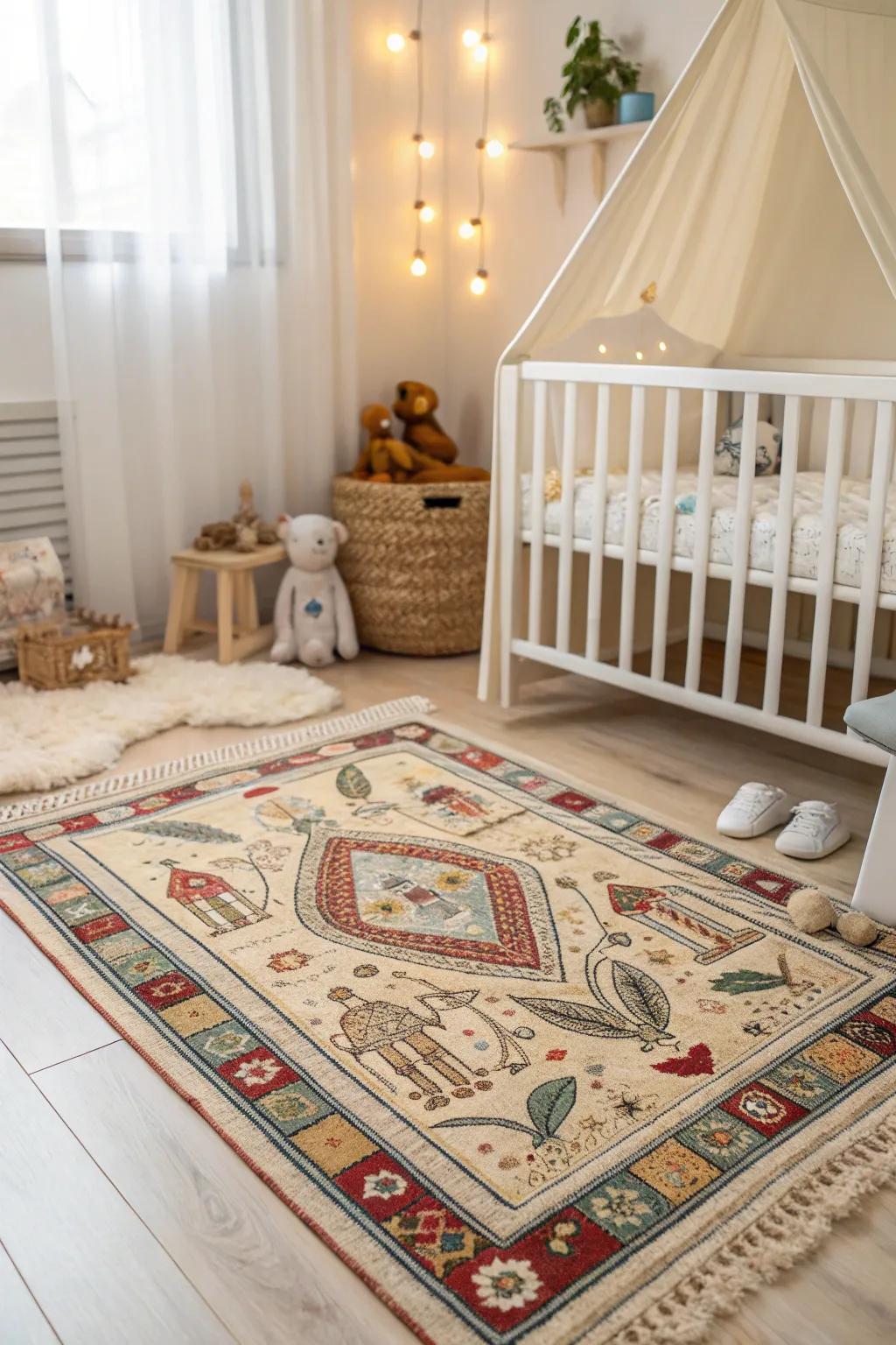 Classic patterns bring cultural richness to the nursery.