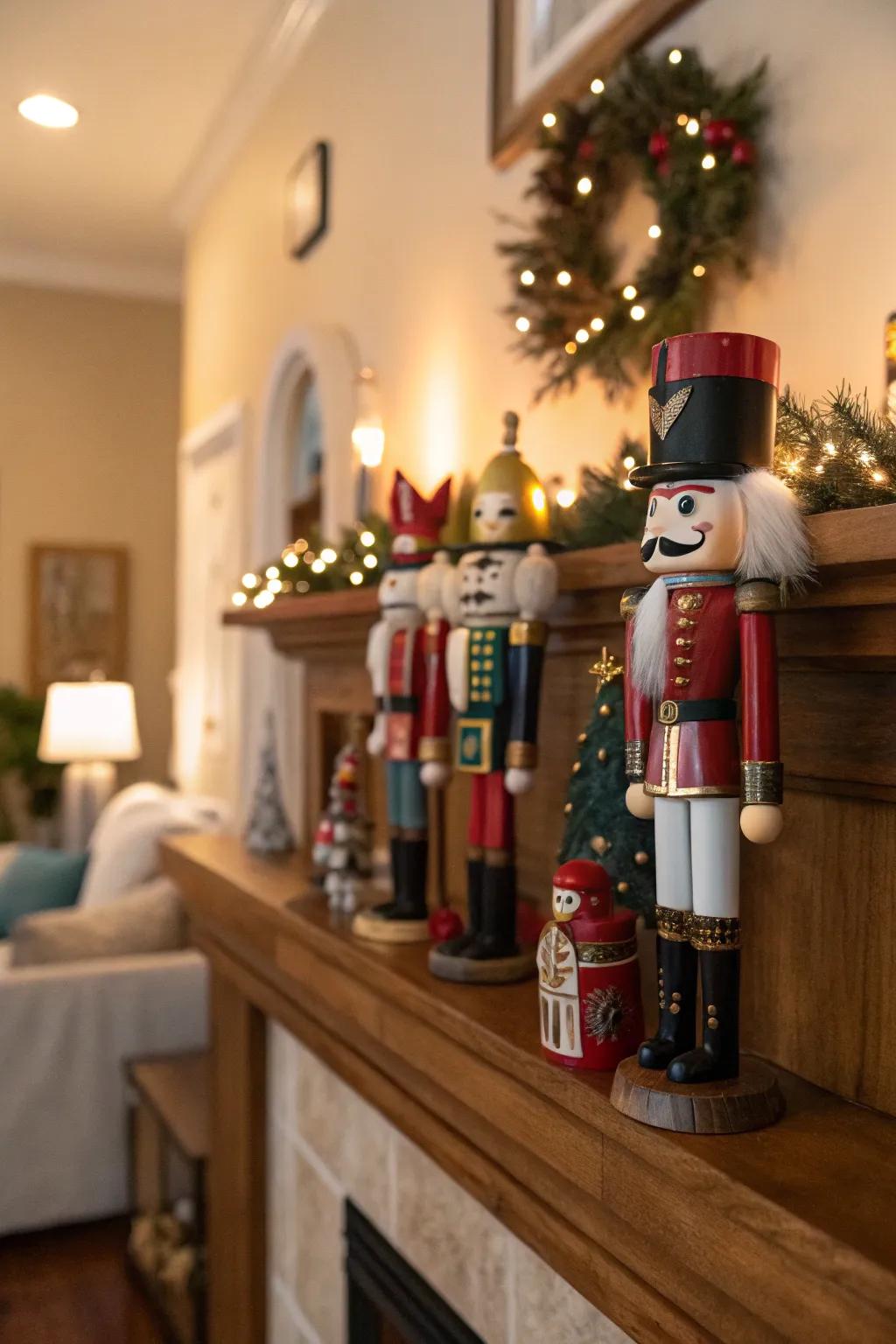 Wood nutcrackers bring playful tradition to holiday décor.