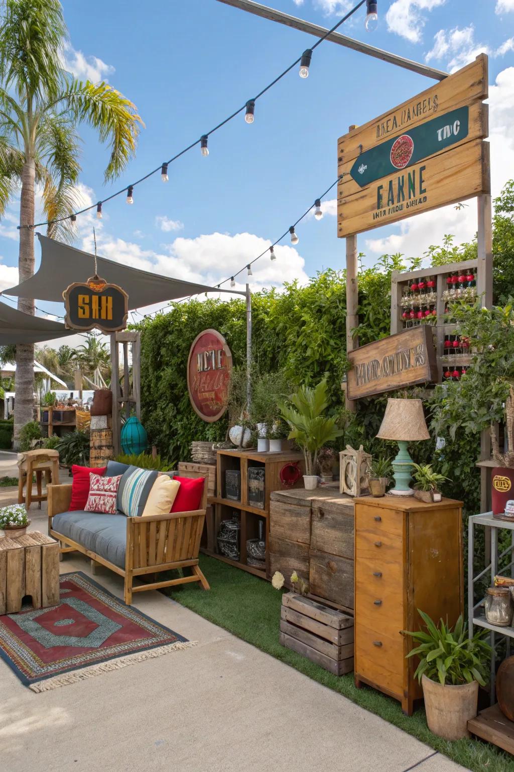 Remade decor for unique character and sustainability.