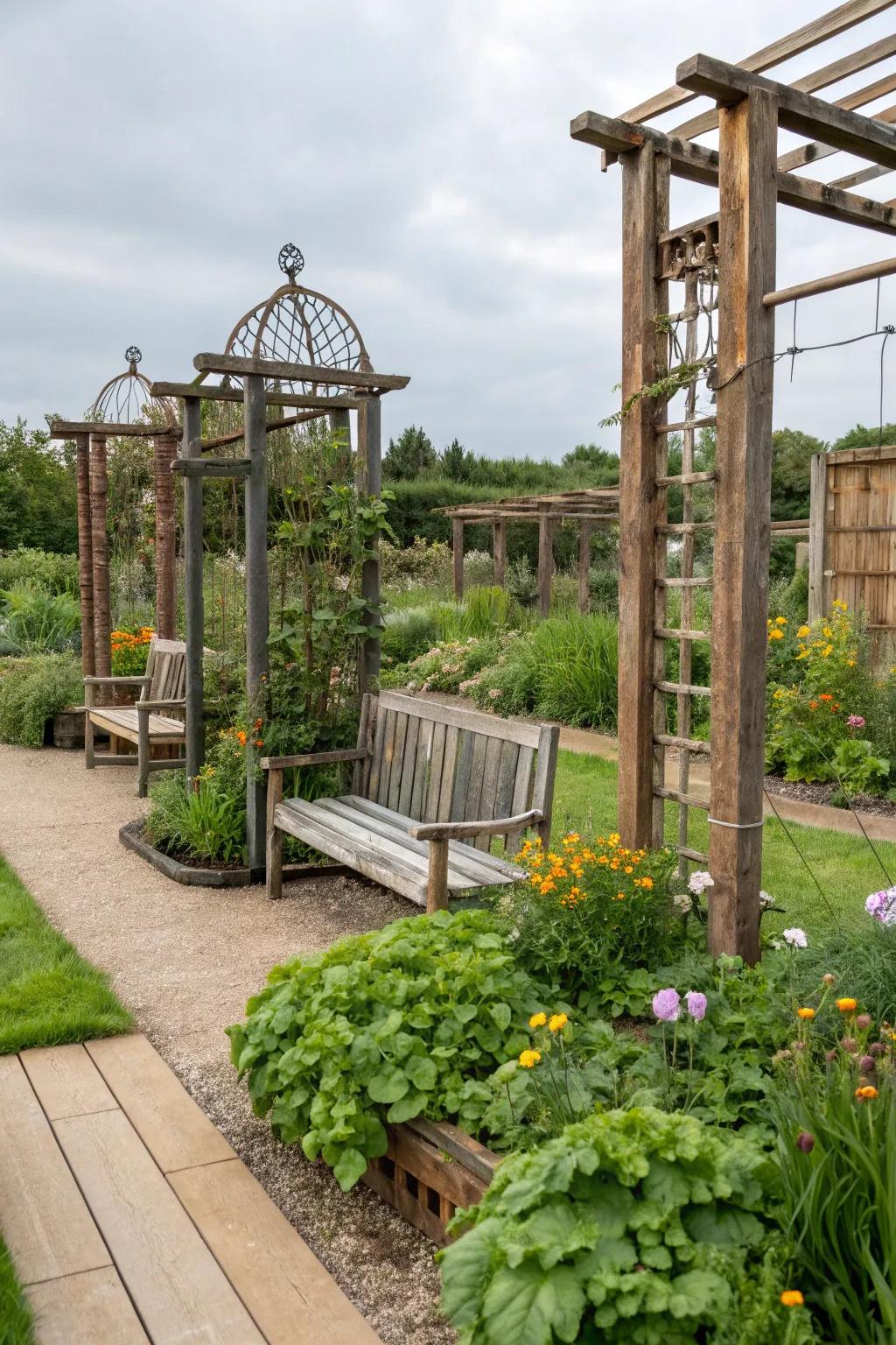 Eco-friendly materials infuse your garden with sustainability and style.