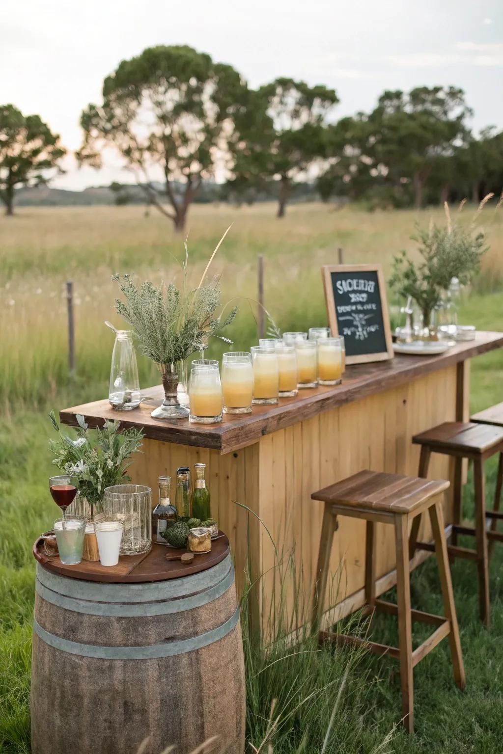 Unique flavor from herb-infused cocktails.