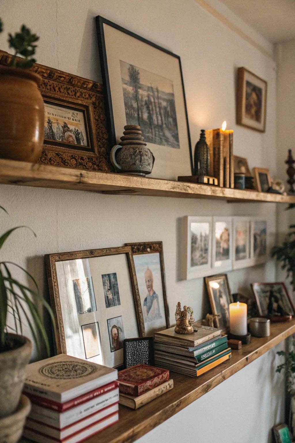 Tell a tale with your shelf through curated art and objects.