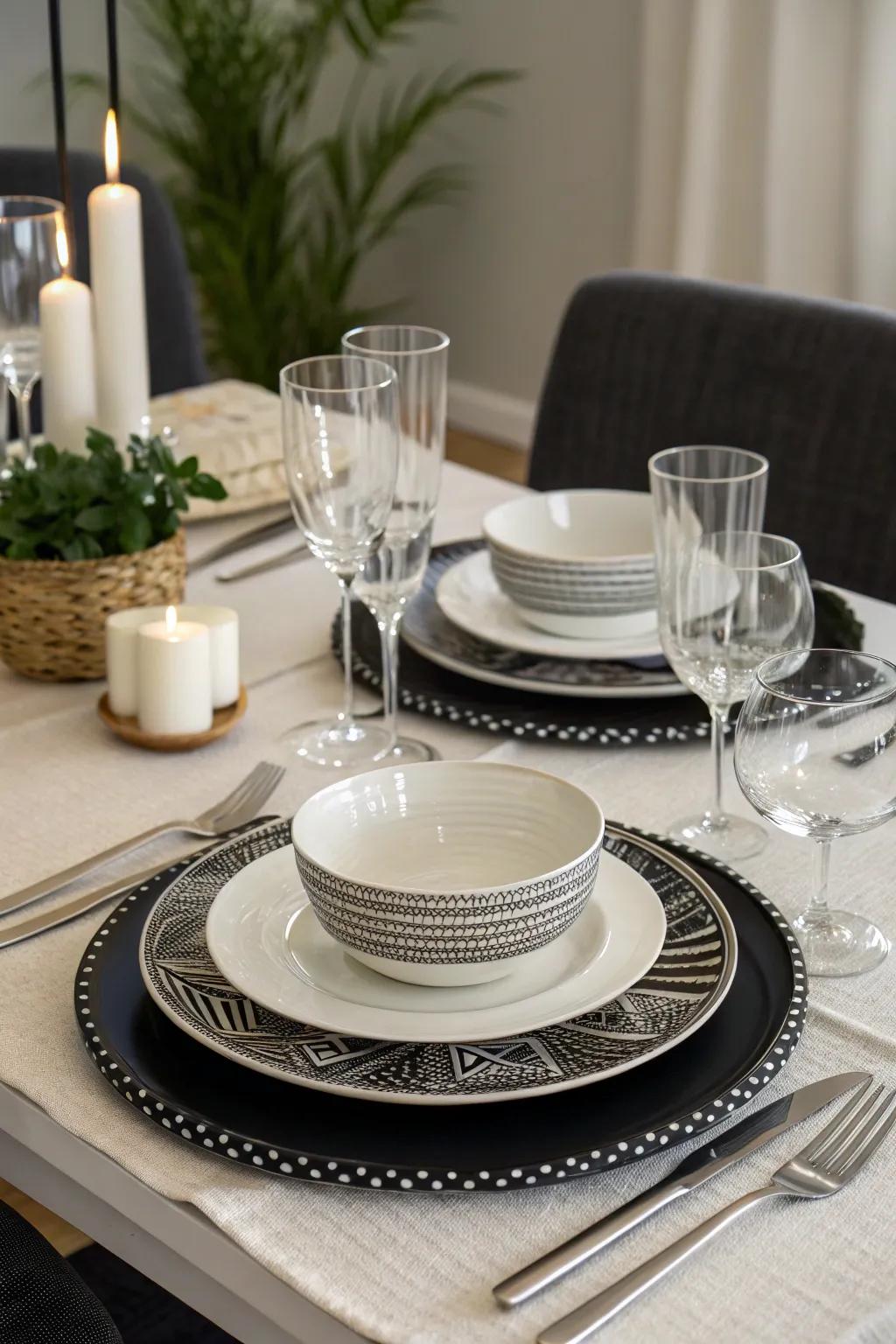 Achieve timeless elegance with classic contrast.