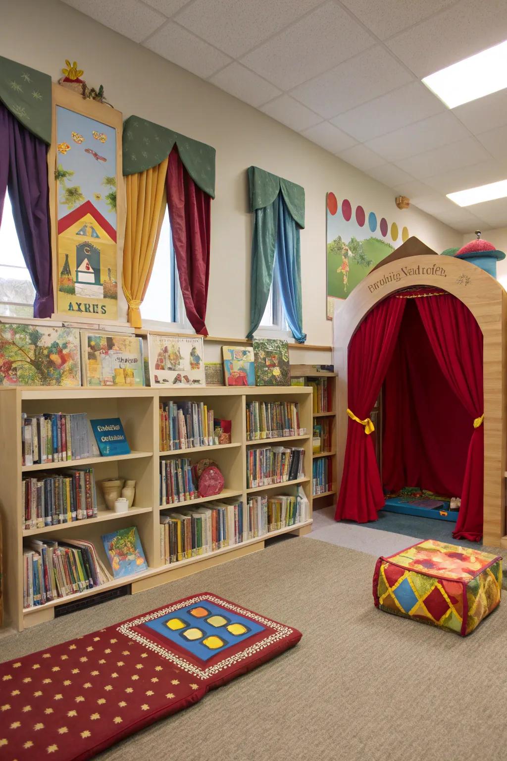 Themed corners create immersive spaces for focused play activities.