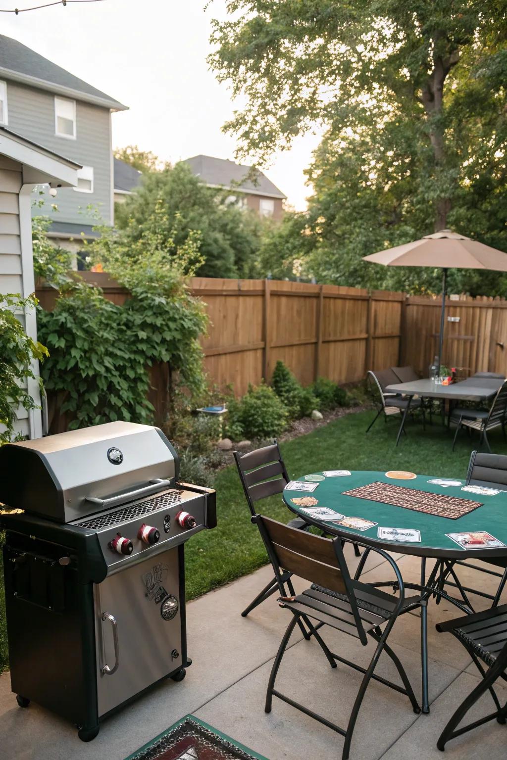 Enjoy the best of both worlds with a backyard poker bash.