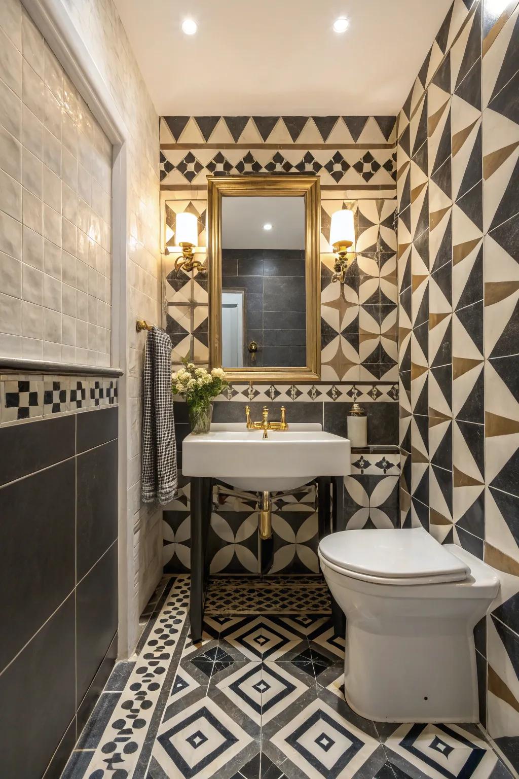 Highly contrasting designs add a captivating effect.