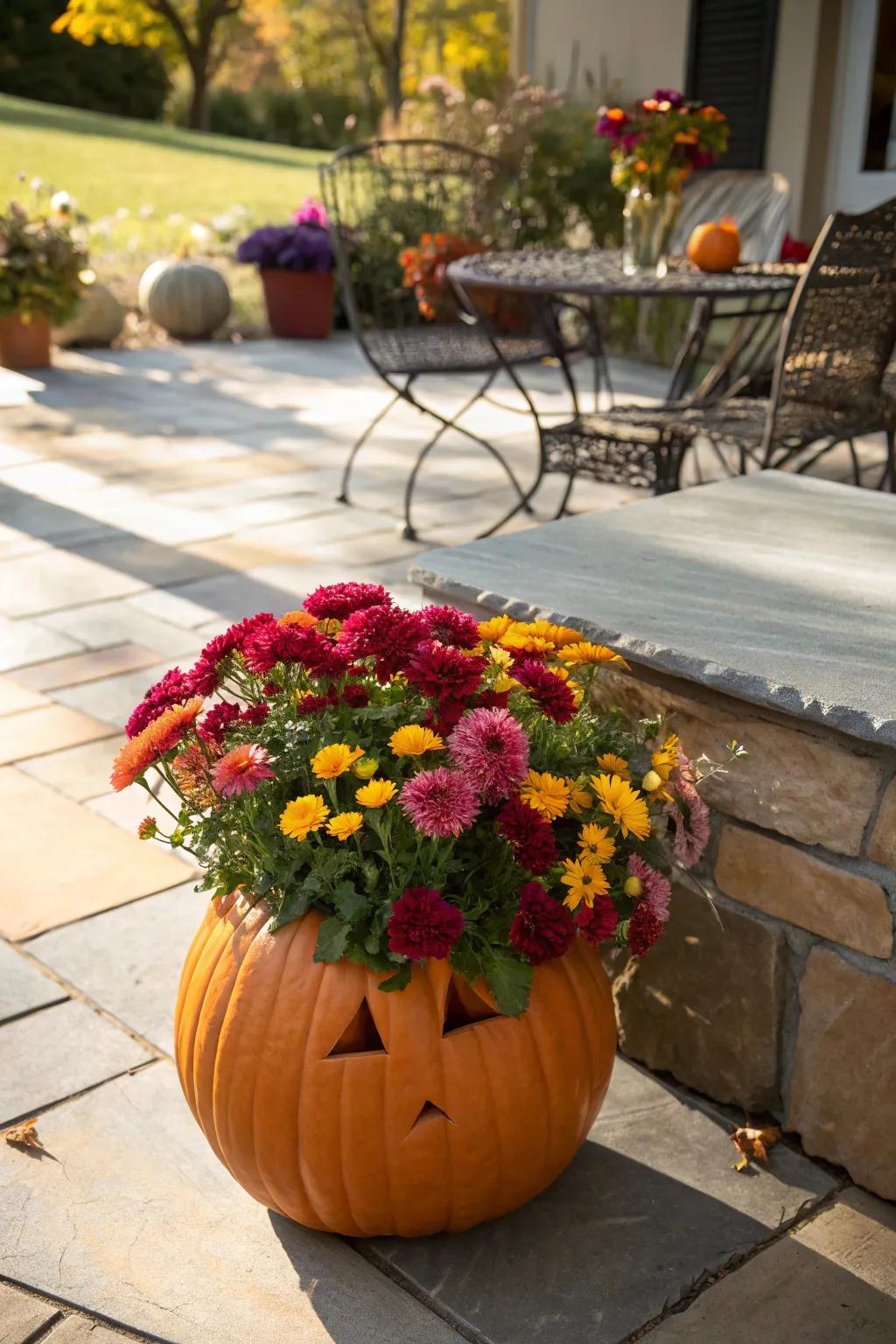 Pumpkin floral pots introduce a fresh, natural beauty to any space.