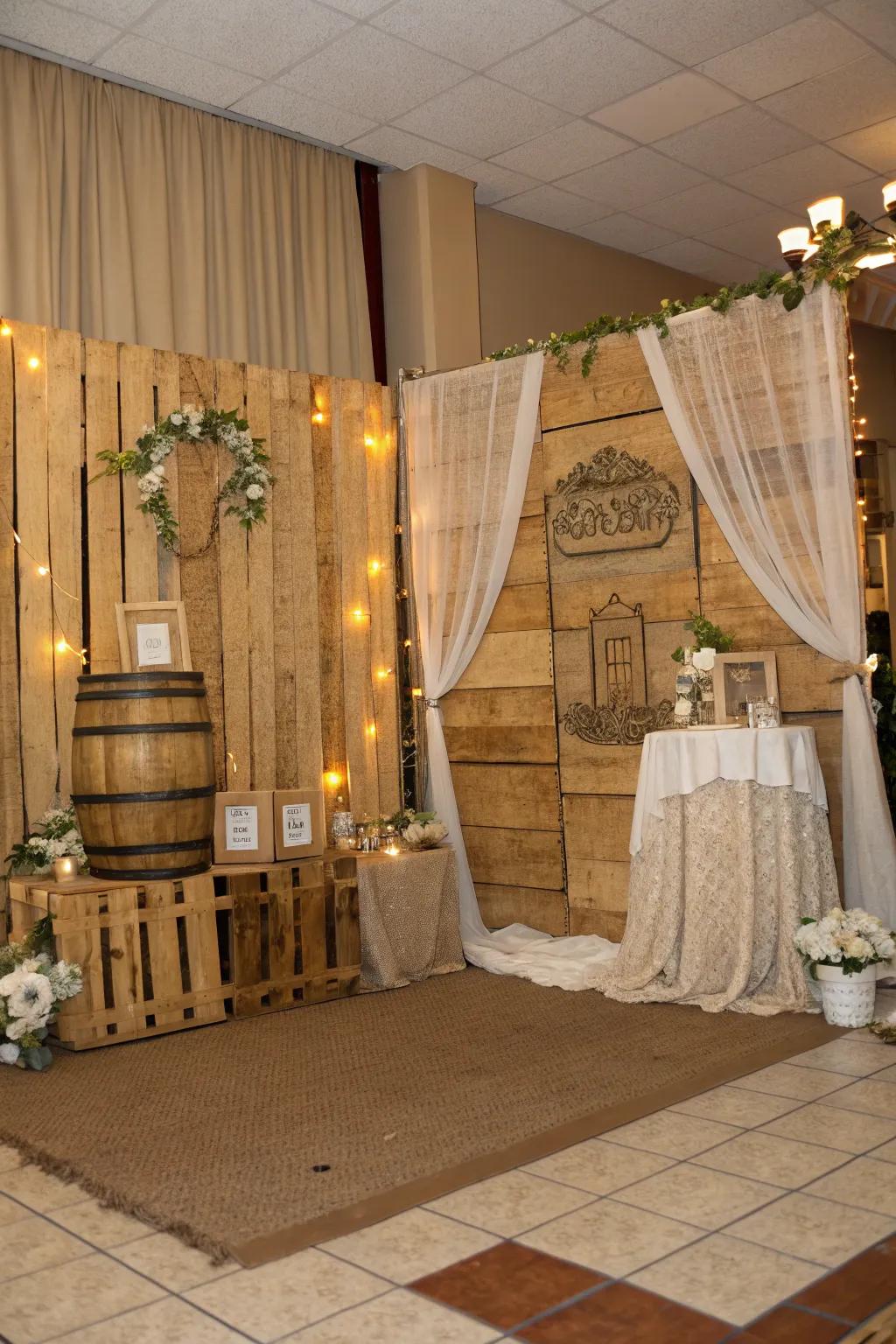 Rustic elements bring warmth and charm to your quinceañera.