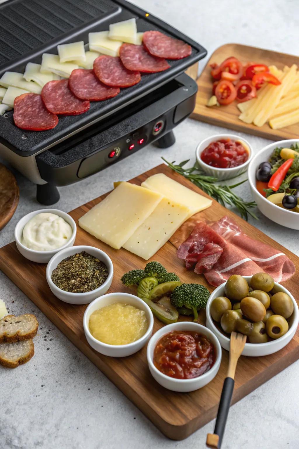 A cultural fusion raclette combines global flavors into one delightful meal.