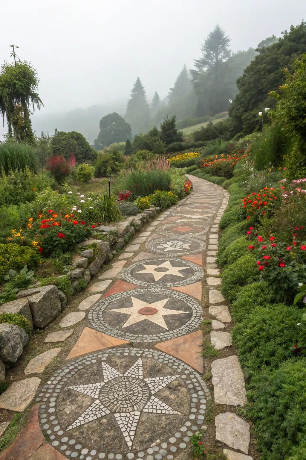 Artful stone layouts render trails into a feast for the eyes.
