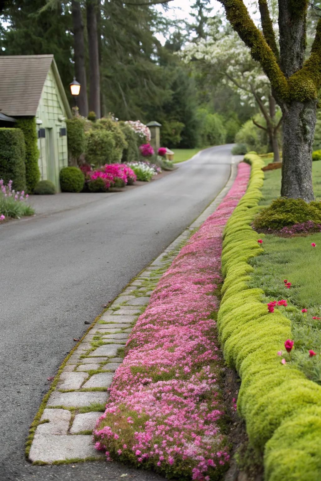 Elevate your curb appeal with a driveway border of sun jewels.