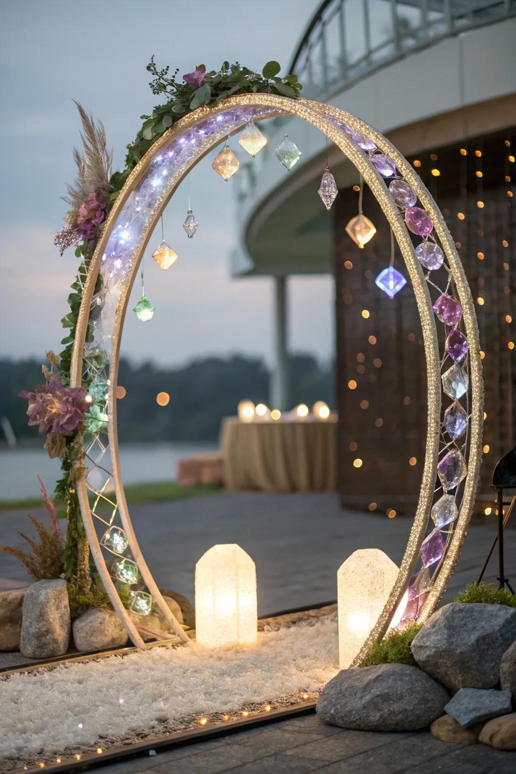 A crystal-themed arch that enhances any environment with shimmer and mystery.