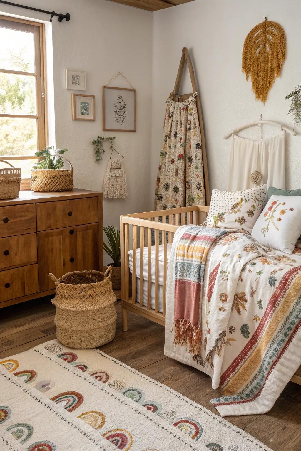 A blend of patterns enhances personality and vibrancy.