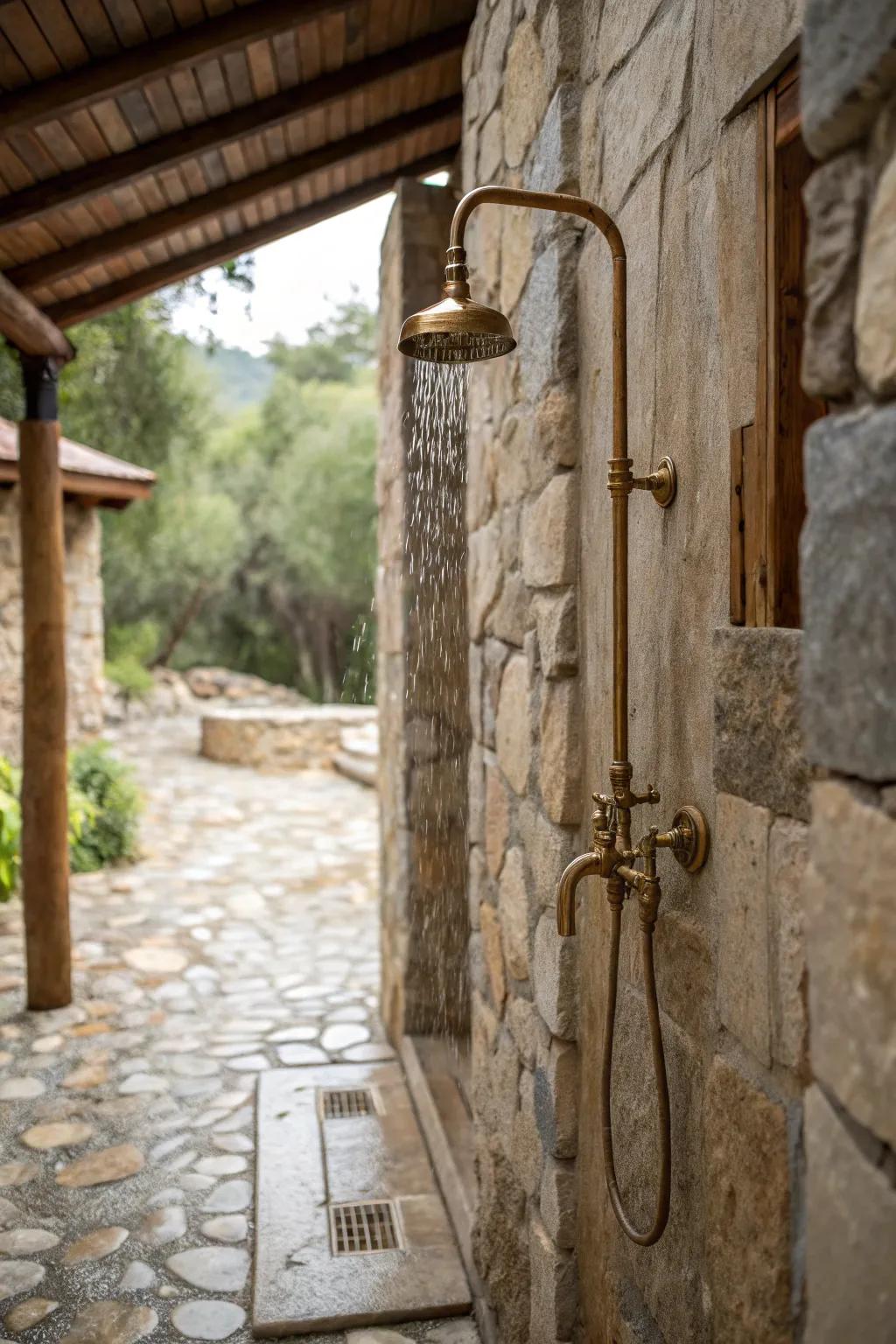 Old-fashioned brass imparts a hint of timeless class.