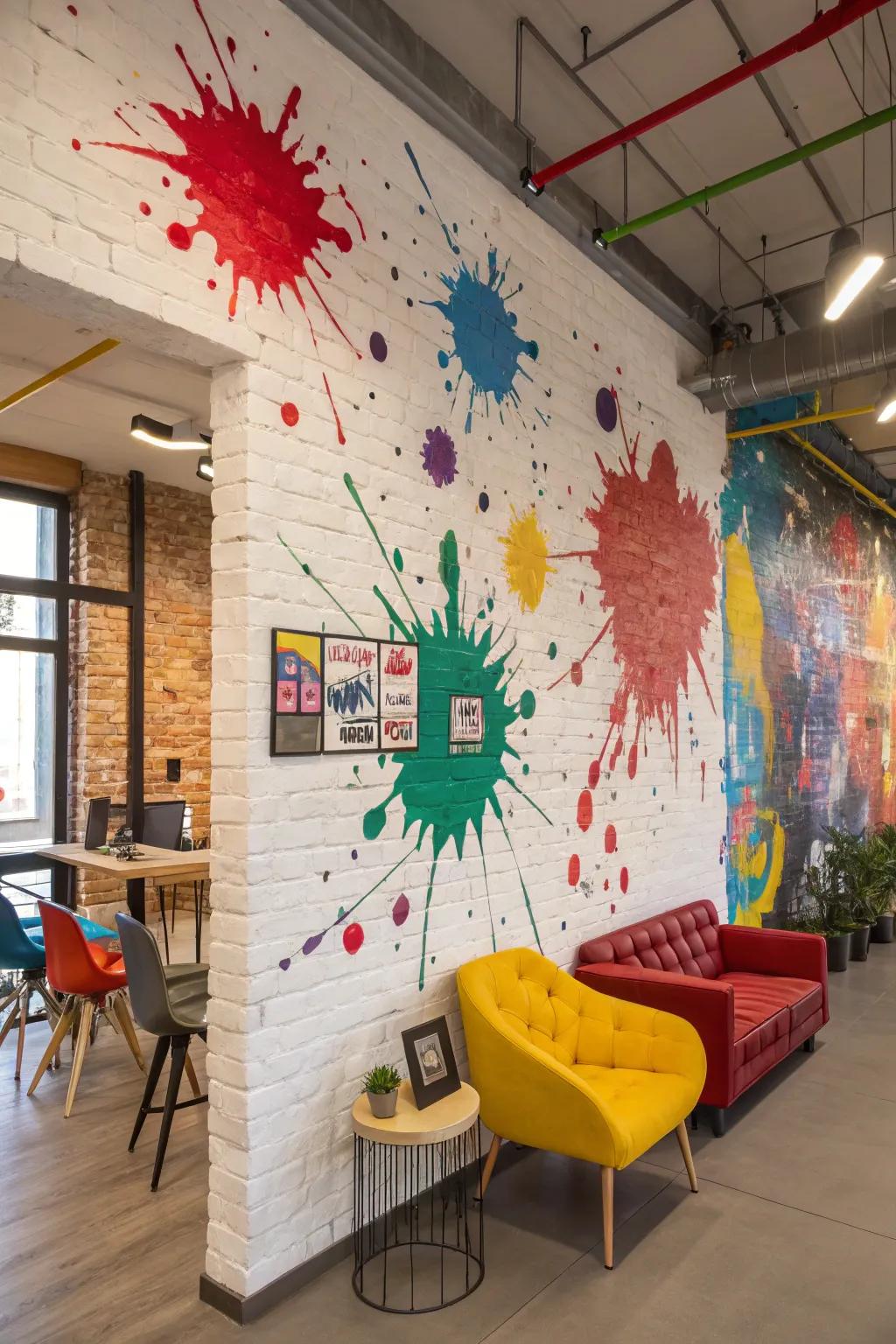 Non-representational artwork incorporates a dynamic, artistic flair to your selfies.