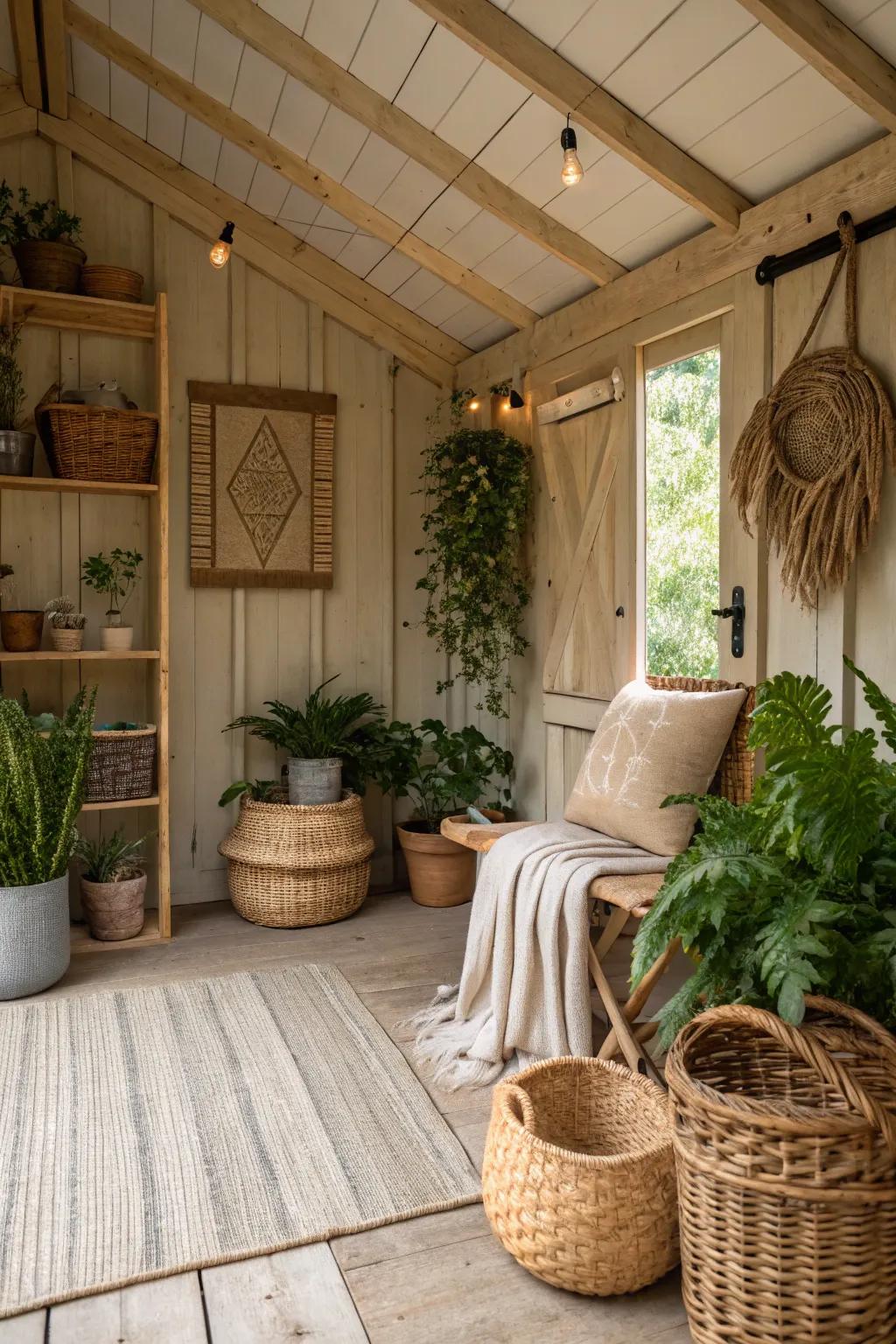 Nature decor brings peace to your bunkhouse.