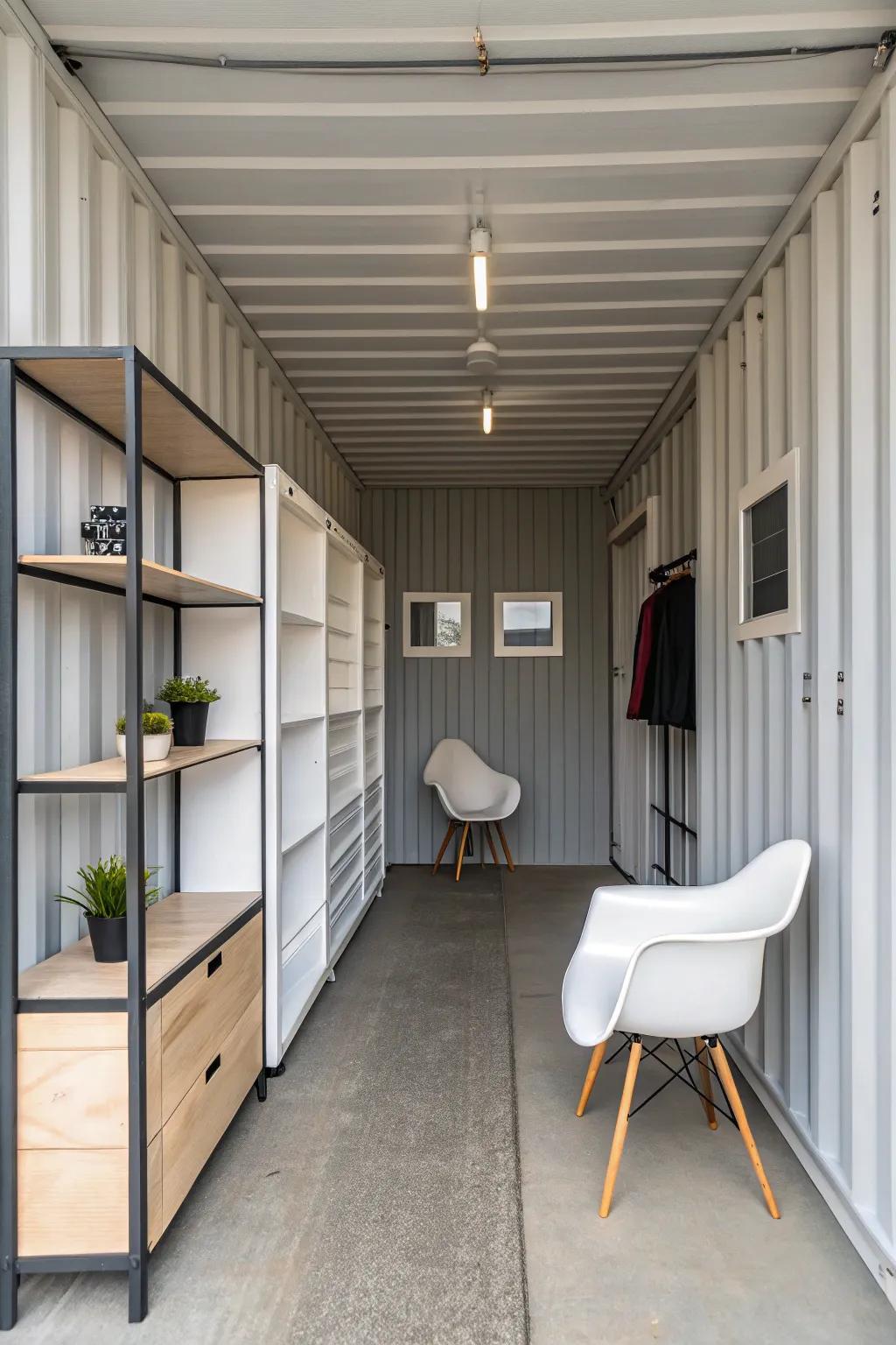 Sleek and simple storage solutions support a clutter-free life.