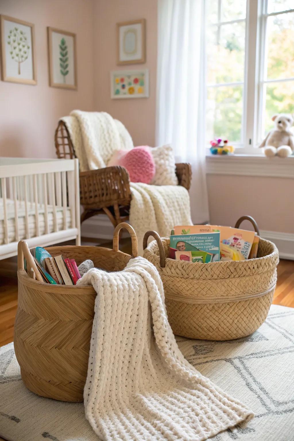 Textures add depth and interest to a neutral nursery.