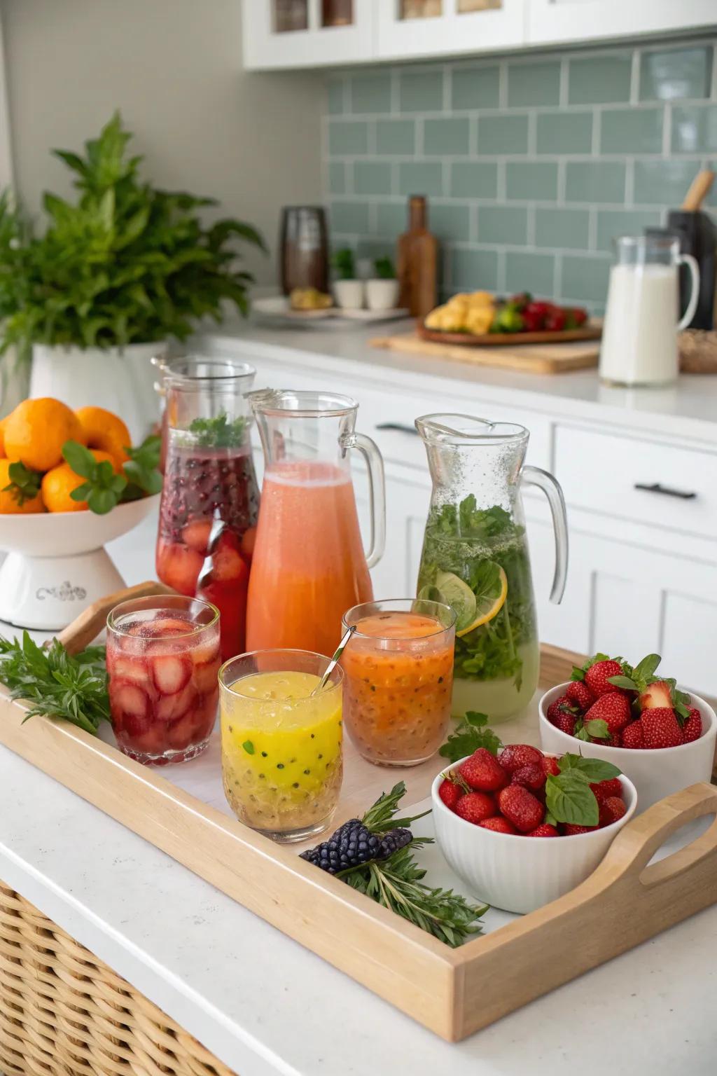 Mix up some fun with a DIY mocktail station.