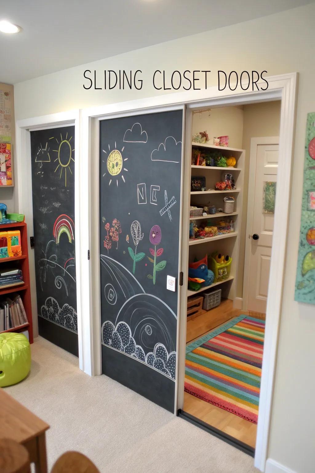 Entertaining interactive chalkboard panels.