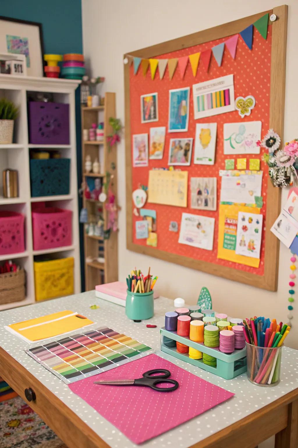 Functional pieces can perform dual roles within your craft room.