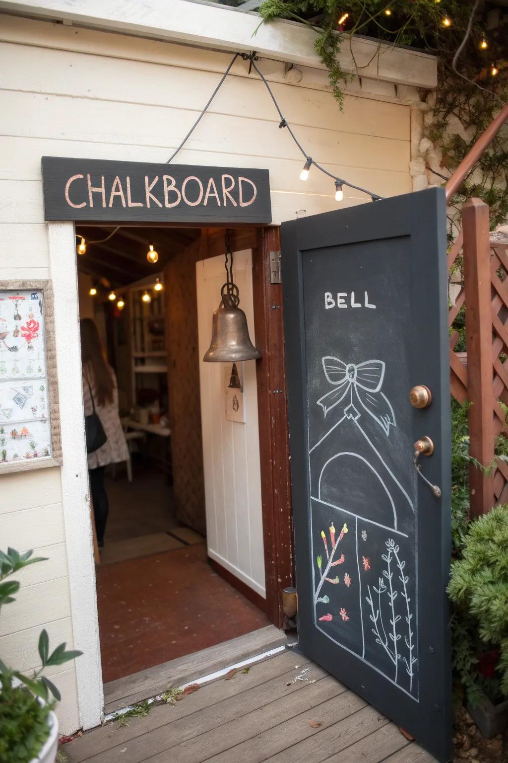 Interactive items add a playful and engaging touch to the entryway.