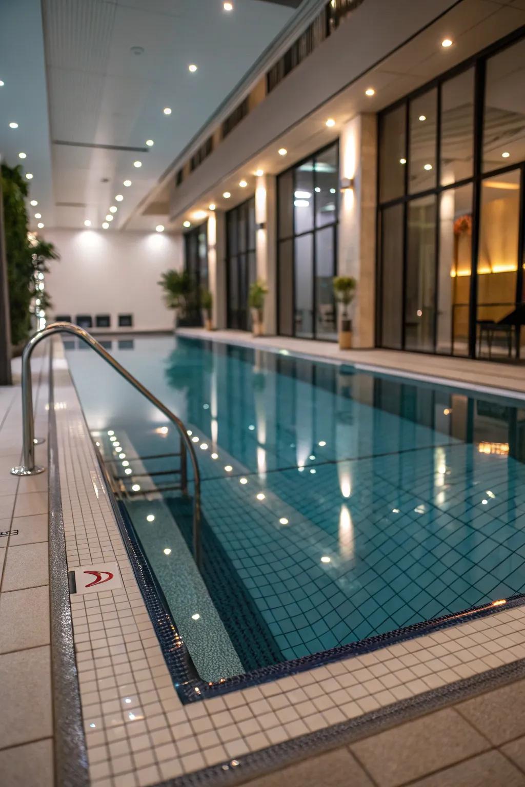 Mirror-like finishes giving a pool an expansive feel.