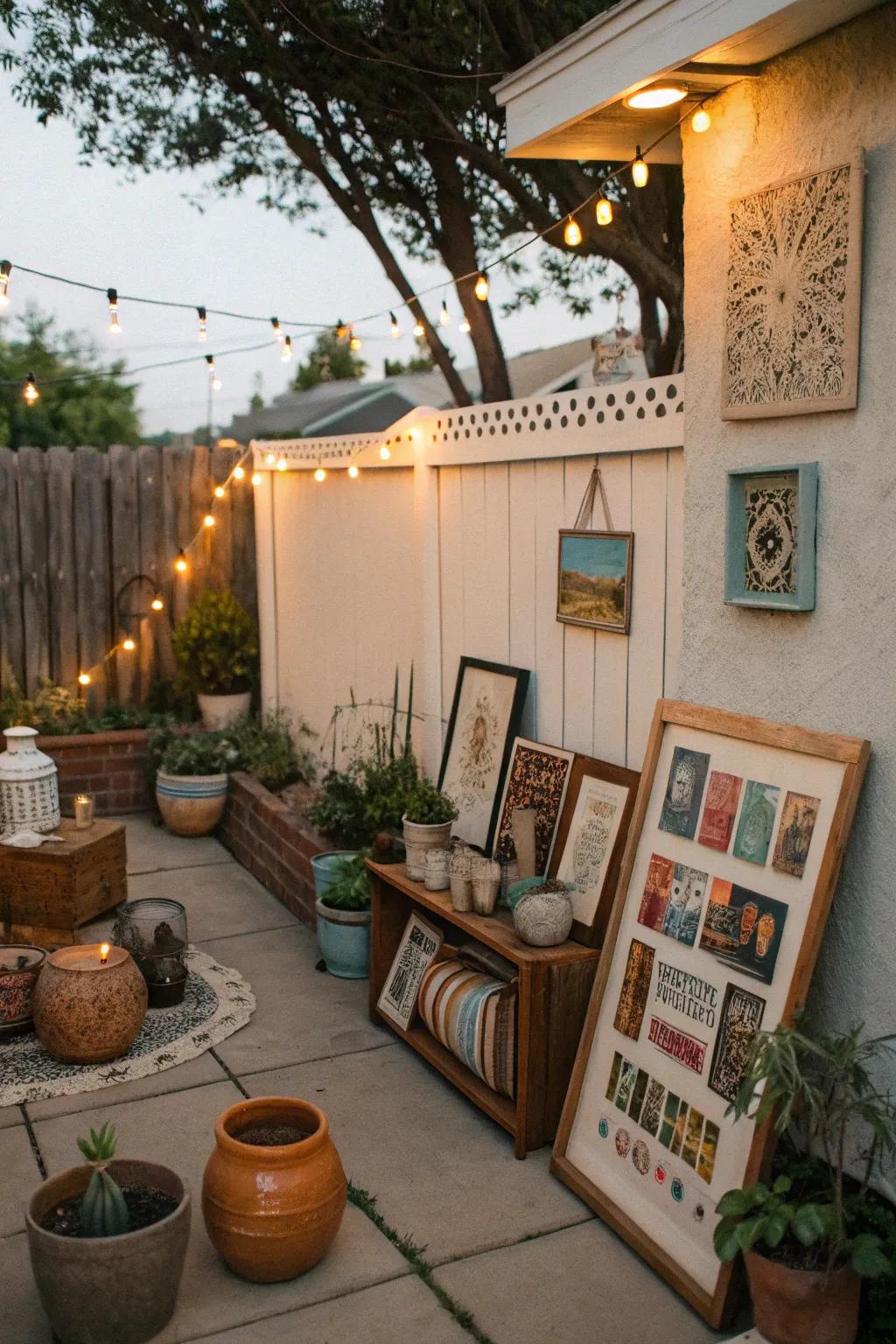 Personal touches make a small patio feel unique and special.