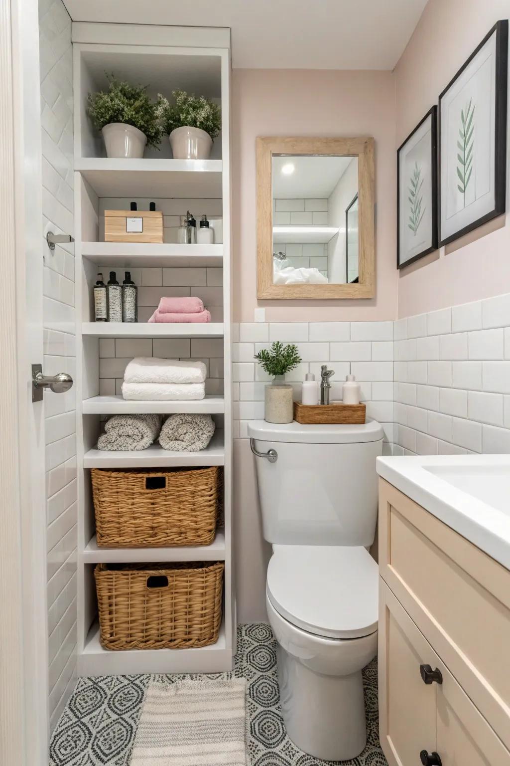 Every corner offers potential for storage and style.
