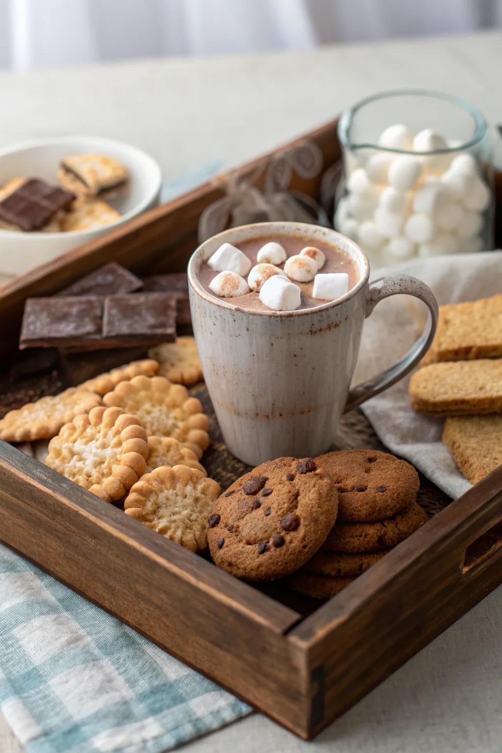 A warm and inviting tray for a peaceful evening.