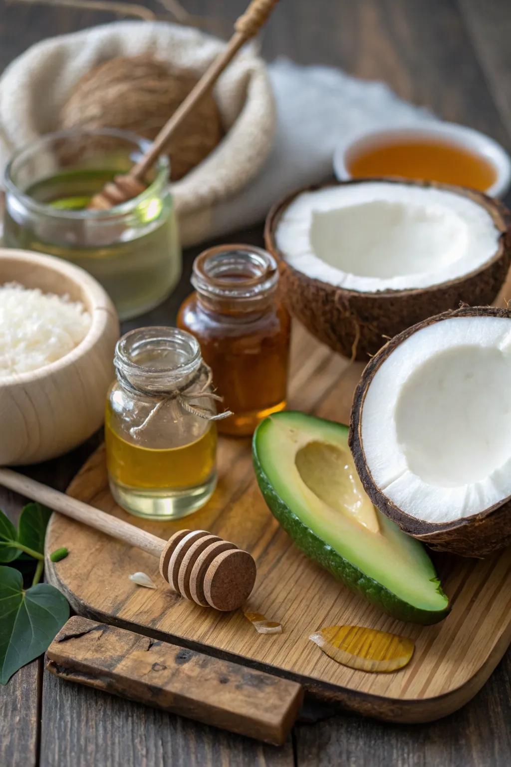 Nourish your hair with a hair mask made of natural oils.