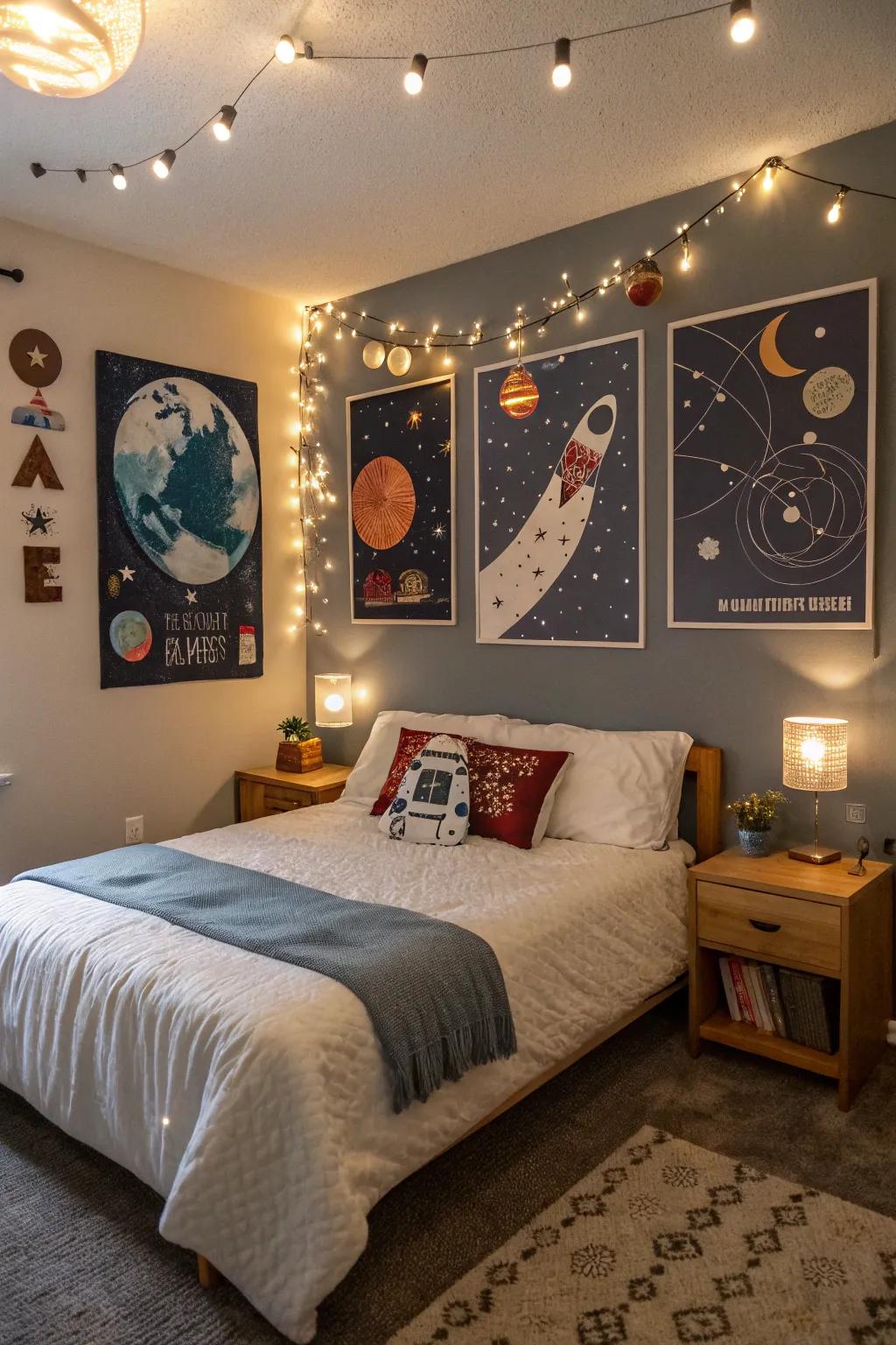 Personalized space art that adds character and uniqueness to the room.