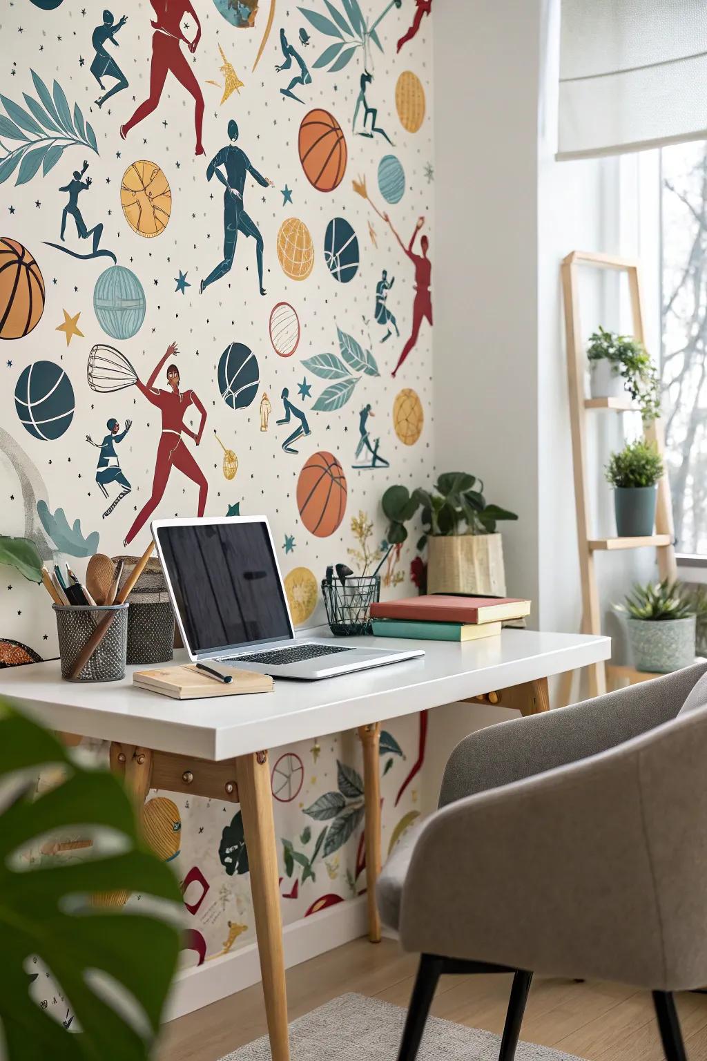 Peel-and-stick wallpaper offers style and flexibility.