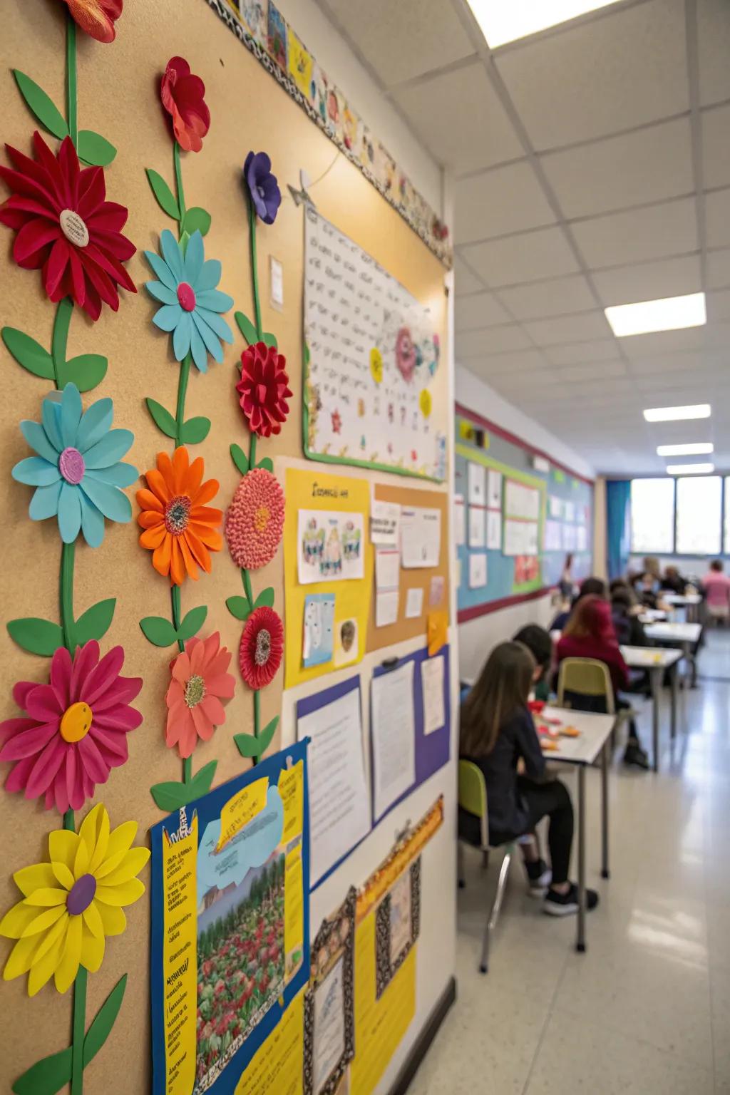 A blooming garden of student imagination.