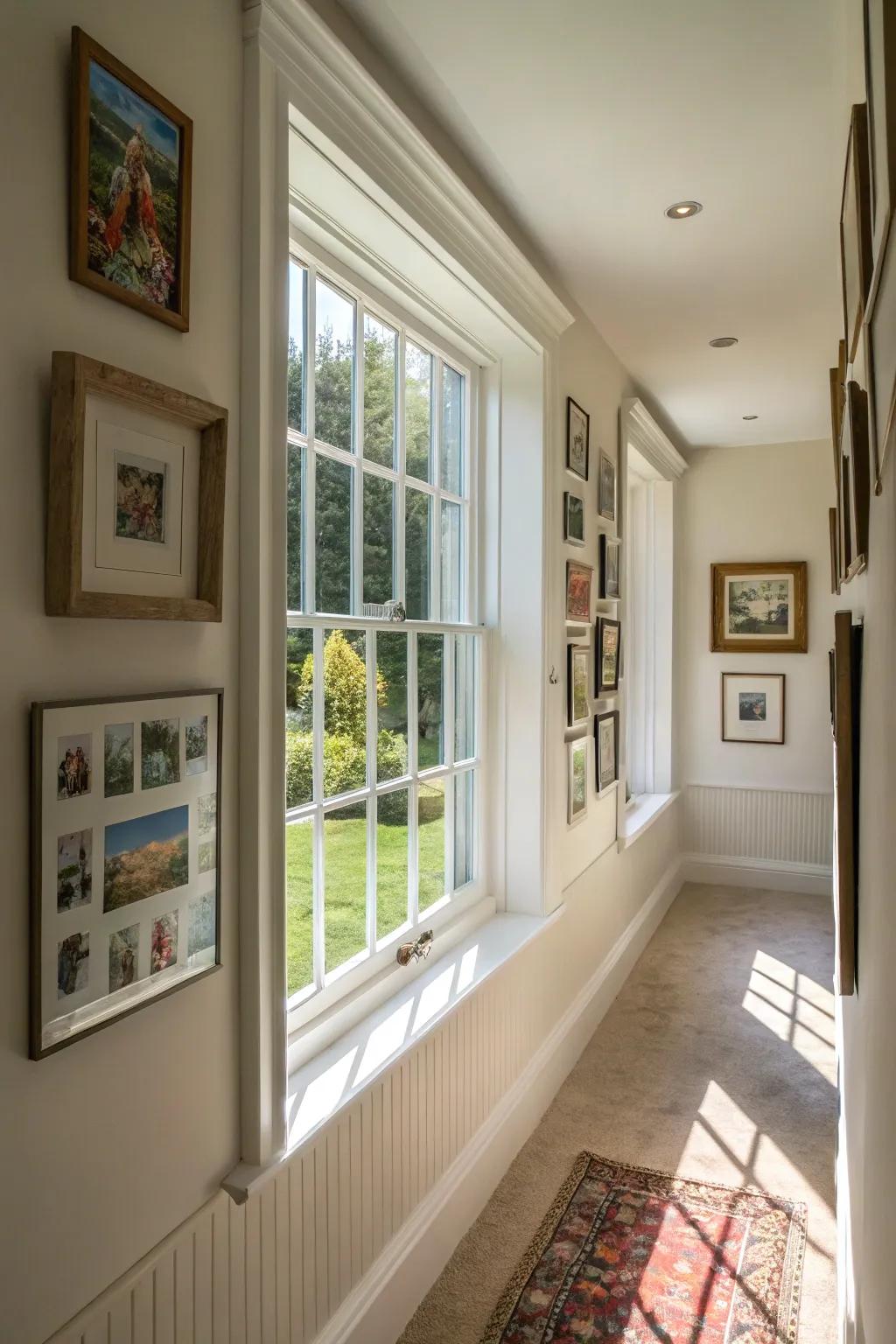 Classic white trim offers a timeless and adaptable backdrop.