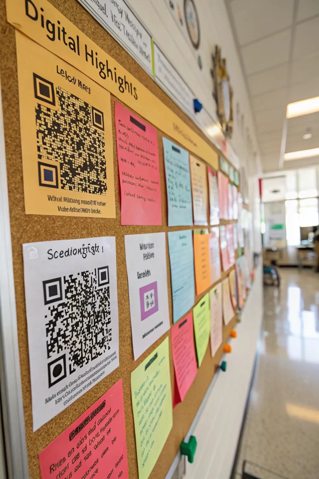 Digital features add a modern twist with QR codes.