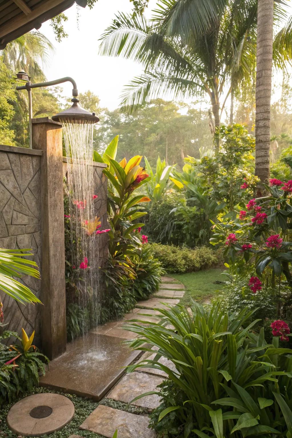 An exterior wash providing a luxurious, resort-like encounter.