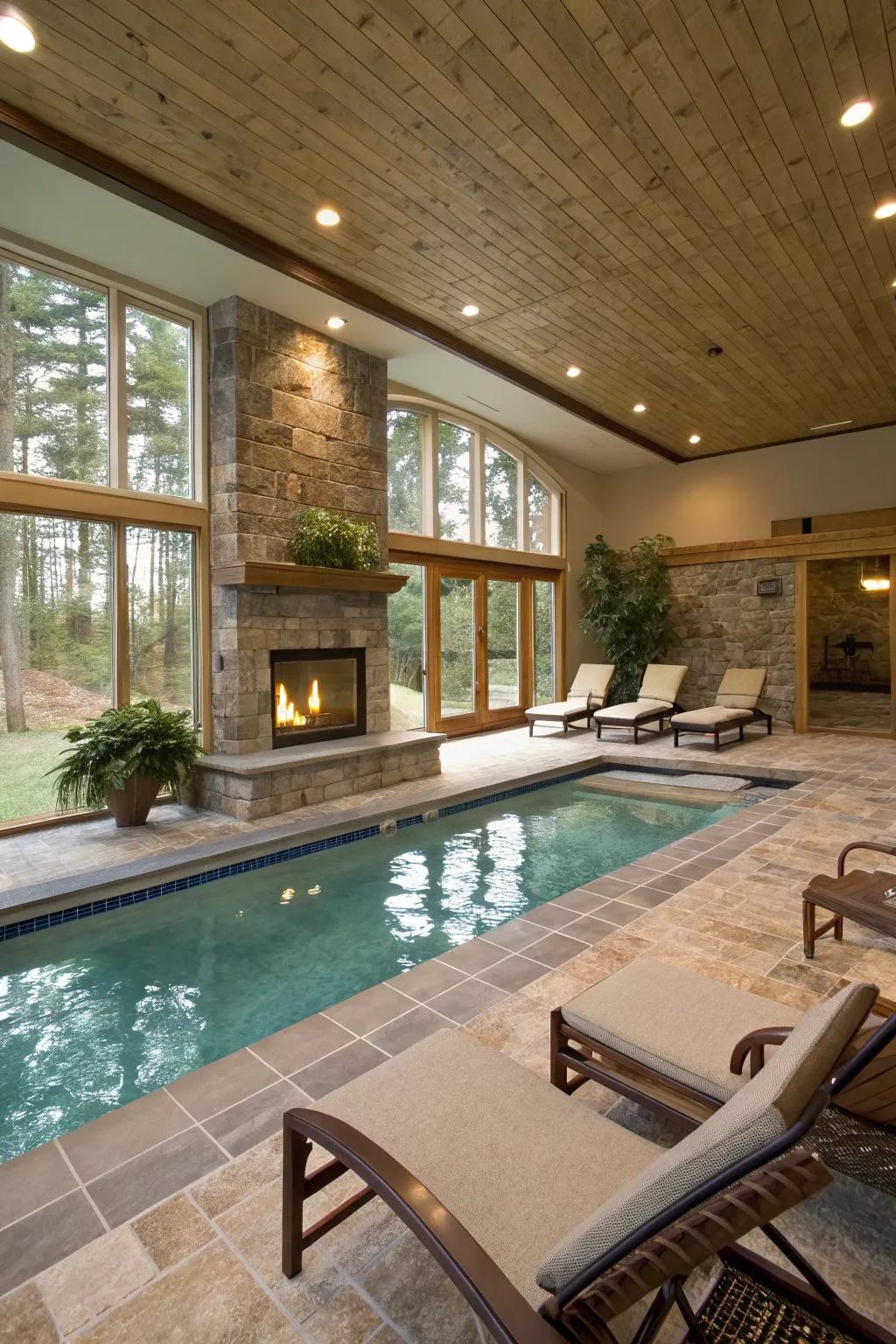 An interior pool offering luxury and relaxation.